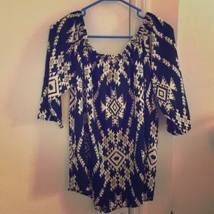 Oversized off the shoulder top